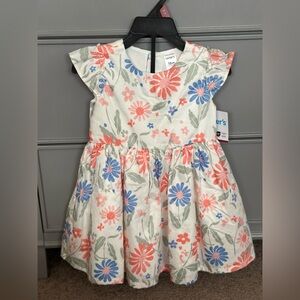 Carter's Floral Kids Dress - White, Pink, Blue